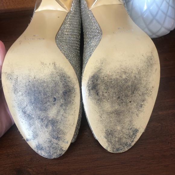 Nine West gold and silver heels - Picture 4 of 5
